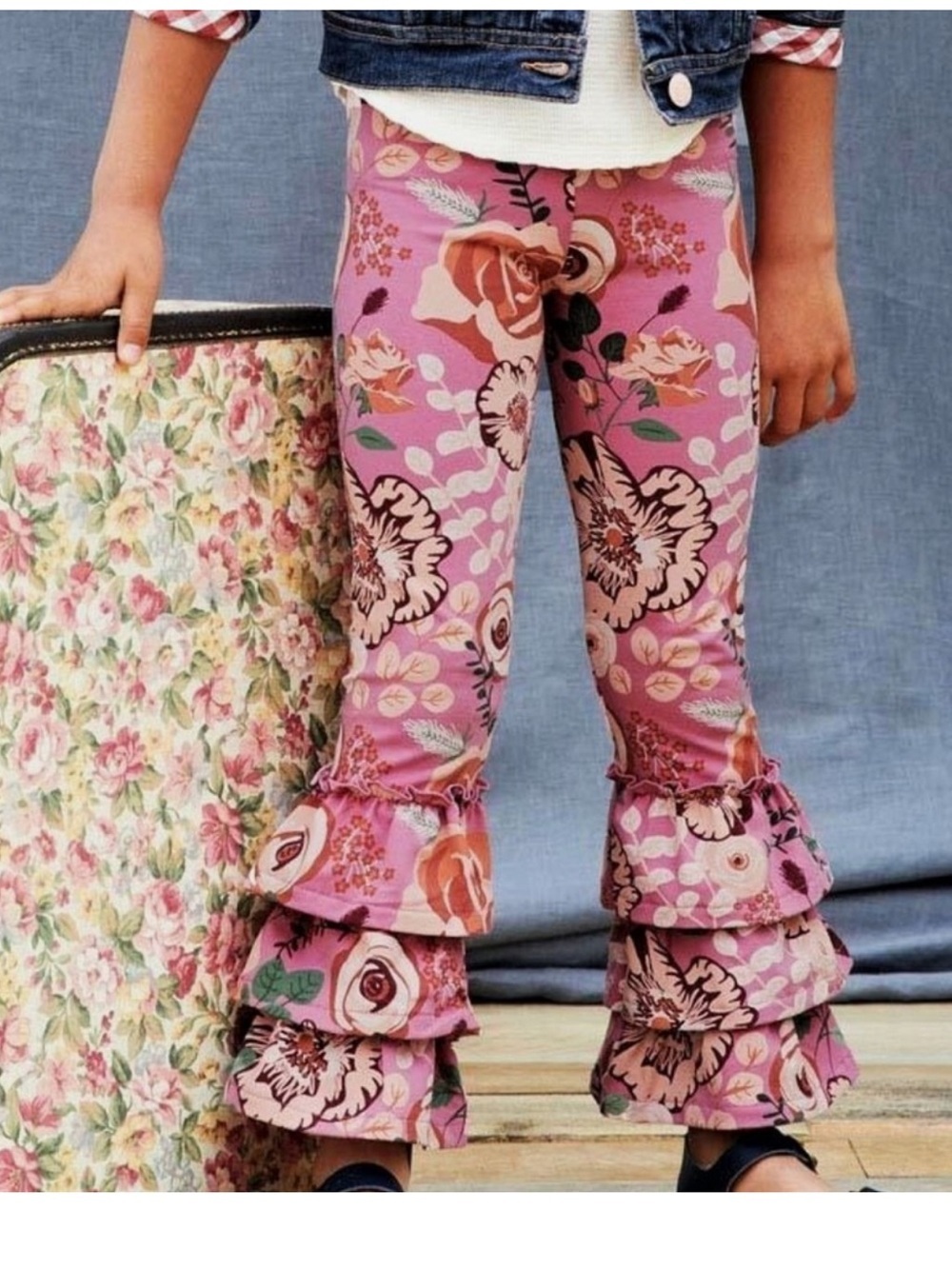 NWT Matilda Jane Odette Benny Ruffled Leggings Size 4